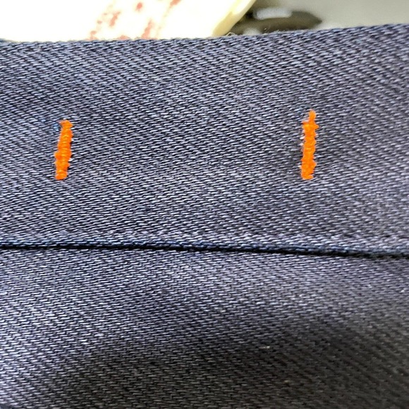 Kato By Hiroshi 32 Mens Blue Regular Fit Flat Front Low Rise Chino Pants - Picture 4 of 12